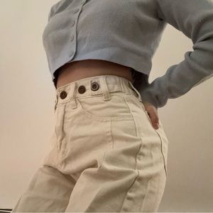 xxs yesstyle | cream jeans